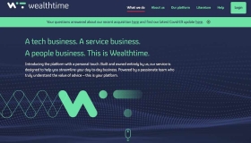 The Wealthtime website which is to be decommissioned 