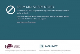 Domain suspended after FCA intervention