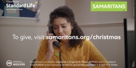 Still from Samaritans Christmas ad