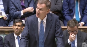 Jeremy Hunt delivering his Autumn Statement today. Courtesy: Parliamentlive.tv