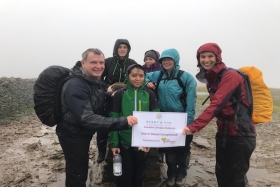 The team at the top of Pen-Y-Ghent