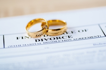 Wedding rings and divorce papers