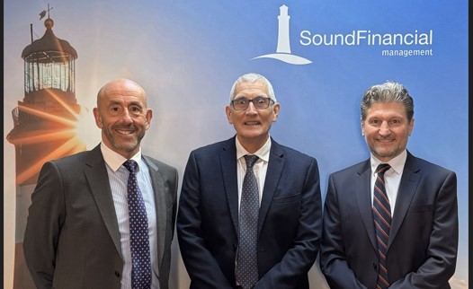 Paul Meatyard and Stephen Murphy of Sound Financial with Titan Wealth's Andrew Fearon