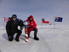  Patrick McIntoshwith guide Conrad at the South Pole
