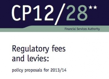 Consultation paper CP12/28 Regulated Fees and Levies. Source: FSA