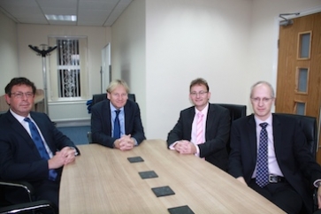 from left, Wealthcare associate directors Martin Simons and Graeme Warner, and joint managing directors Stephen Cainer and Richard Harris.